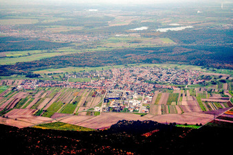 Place from the east in Hambrücken in the state Baden-Wuerttemberg, Germany