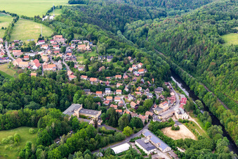 Village above the Lusatian Neisse in the district Rosenthal in Zittau in the state Saxony, Germany