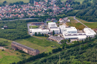 Monument of the Kraftwerk Hirschfelde Foundation and HGS GmbH in the district Hirschfelde in Zittau in the state Saxony, Germany