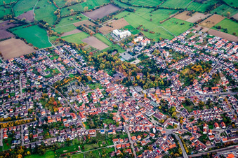 Town View of the streets and houses of the residential areas in the district Bad Langenbruecken in Bad Schoenborn in the state Baden-Wurttemberg