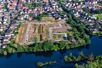 Development of the new development area East at Fischmal in Leimersheim in the state Rhineland-Palatinate, Germany