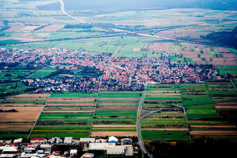 From the southeast in the district Rot in St. Leon-Rot in the state Baden-Wuerttemberg, Germany