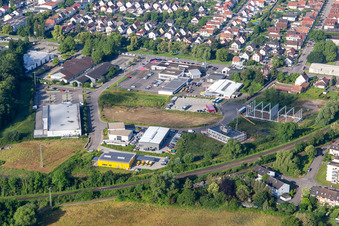 Am Dorniggraben commercial area in Kandel in the state Rhineland-Palatinate, Germany