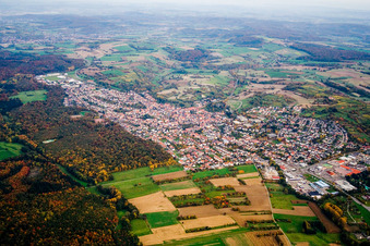 From the west in Östringen in the state Baden-Wuerttemberg, Germany
