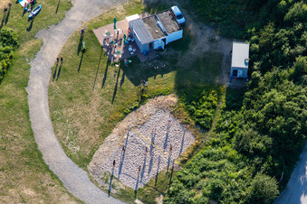 Beach volleyball at Epplesee in the district Silberstreifen in Rheinstetten in the state Baden-Wuerttemberg, Germany
