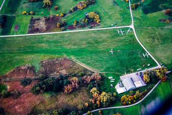 Gliding field on the airfield of Malsch in the district Rot in Malsch in the state Baden-Wurttemberg