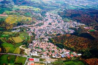 View of the streets and houses in the residential areas in Mühlhausen in the state Baden-Wuerttemberg, Germany