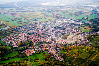 From the southeast in Rauenberg in the state Baden-Wuerttemberg, Germany