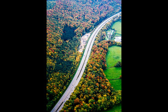 Route of the A6 in Dielheim in the state Baden-Wuerttemberg, Germany