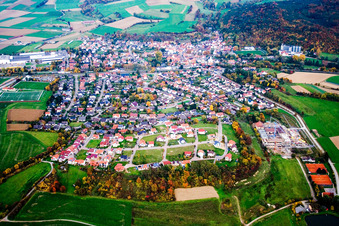 From the west in Zuzenhausen in the state Baden-Wuerttemberg, Germany