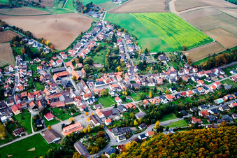 From the south in the district Mönchzell in Meckesheim in the state Baden-Wuerttemberg, Germany