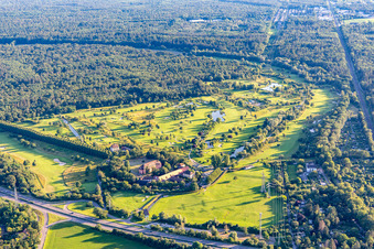 Golf course Hofgut Scheibenhardt AG in the district Beiertheim-Bulach in Karlsruhe in the state Baden-Wuerttemberg, Germany
