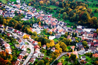 Aerial photograpy of District Waldwimmersbach in Lobbach in the state Baden-Wuerttemberg, Germany