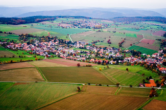 Village view in the district Haag in Schönbrunn in the state Baden-Wuerttemberg, Germany