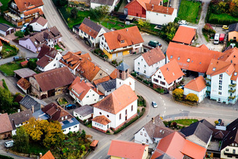 Church building in the village of in Schwanheim in the state Baden-Wurttemberg, Germany