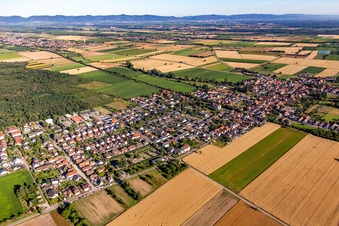 From the east in Westheim in the state Rhineland-Palatinate, Germany
