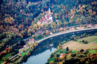Castle of Zwingenberg above the Neckar in Zwingenberg in the state Baden-Wurttemberg, Germany