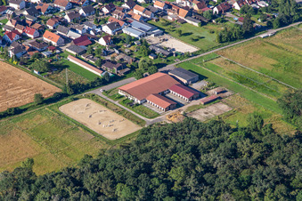 Riding facility at Altbach in the district Minderslachen in Kandel in the state Rhineland-Palatinate, Germany