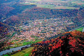 Place on the Neckar in Neckargerach in the state Baden-Wuerttemberg, Germany