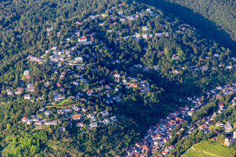 Villa district on the hillside in Schriesheim in the state Baden-Wuerttemberg, Germany