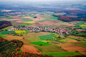From the west in the district Reichenbuch in Mosbach in the state Baden-Wuerttemberg, Germany