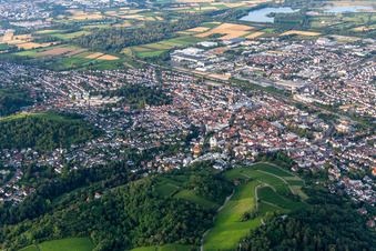 Aerial view of From the northeast in Bensheim in the state Hesse, Germany