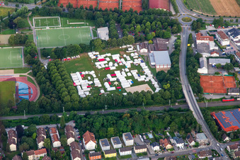 Sports festival summer camp at Weiherhaus Stadium and Günther-Kuch-Sporthalle in the district Auerbach in Bensheim in the state Hesse, Germany