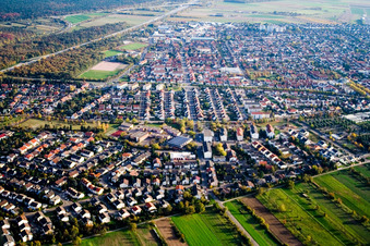 From the north in Ketsch in the state Baden-Wuerttemberg, Germany