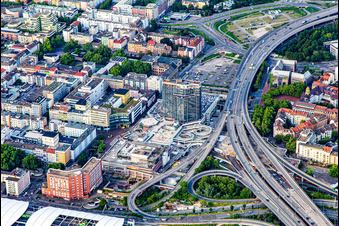 Ludwigshafen Town Hall under demolition on the B44 high road in the district Mitte in Ludwigshafen am Rhein in the state Rhineland-Palatinate, Germany