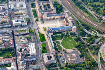 Baroque castle Mannheim from the northwest in the district Innenstadt in Mannheim in the state Baden-Wuerttemberg, Germany