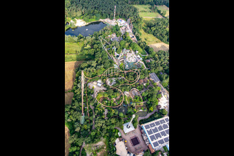 Aerial photograpy of BigFM Expedition GeForce in Holiday Park Germany in Haßloch in the state Rhineland-Palatinate, Germany