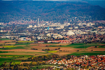 From the west in Leimen in the state Baden-Wuerttemberg, Germany