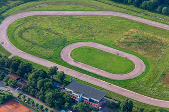 Sand track race track of the Herxheim Racing and Riding Club and Speedway of the Herxheim Motorsport Association in Herxheim bei Landau in the state Rhineland-Palatinate, Germany