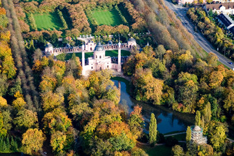 Mosque / Moorish temple in the castle garden Schwetzingen in Schwetzingen in the state Baden-Wuerttemberg, Germany