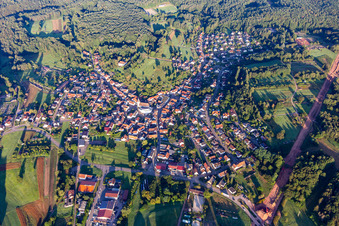 Aerial photograpy of From the east in the district Gossersweiler in Gossersweiler-Stein in the state Rhineland-Palatinate, Germany