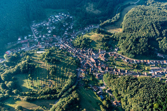 Bird's eye view of Schwanheim in the state Rhineland-Palatinate, Germany