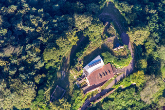 Aerial view of Castle Lemberg in Lemberg in the state Rhineland-Palatinate, Germany