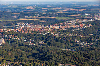 From the southeast in Pirmasens in the state Rhineland-Palatinate, Germany