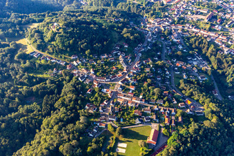 Lemberg in the state Rhineland-Palatinate, Germany viewn from the air