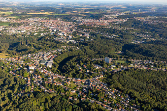 Aerial photograpy of District Ruhbank in Pirmasens in the state Rhineland-Palatinate, Germany