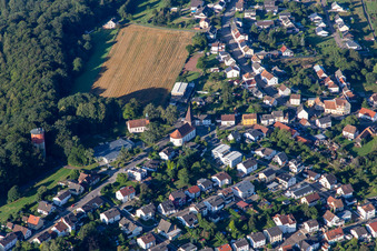 St. Joseph and Water Tower in the district Erlenbrunn in Pirmasens in the state Rhineland-Palatinate, Germany