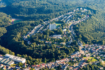 Adolf-Ludwig-Ring and WEGem high-rise Steinig Bühl on Käthe-Kollwitz-Straße in the district Ruhbank in Pirmasens in the state Rhineland-Palatinate, Germany