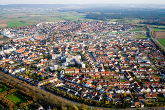 Aerial view of GRN Clinic Schwetzingen in Schwetzingen in the state Baden-Wuerttemberg, Germany
