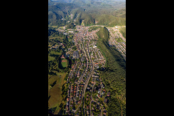 Oblique view of From the northwest in Dahn in the state Rhineland-Palatinate, Germany