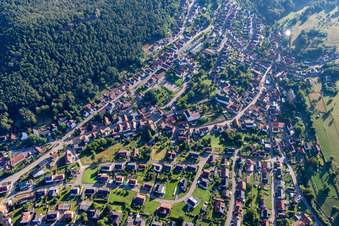Busenberg in the state Rhineland-Palatinate, Germany from above