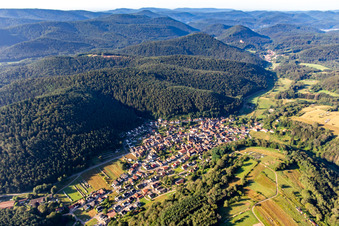 Vorderweidenthal in the state Rhineland-Palatinate, Germany from the plane