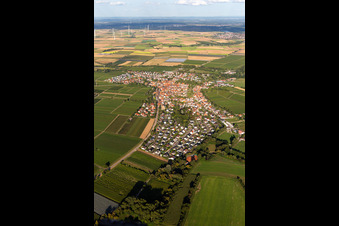 Town from the west in Insheim in the state Rhineland-Palatinate, Germany