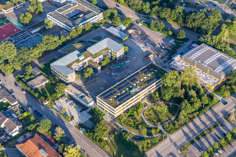IGS Integrated Comprehensive School Kandel with new building and after demolition of the old buildings in Kandel in the state Rhineland-Palatinate, Germany