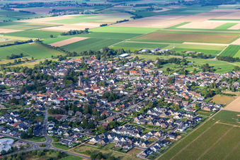 Aerial photograpy of Town from the southwest in the district Kückhoven in Erkelenz in the state North Rhine-Westphalia, Germany