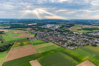 Town from the east in the district Baal in Hückelhoven in the state North Rhine-Westphalia, Germany